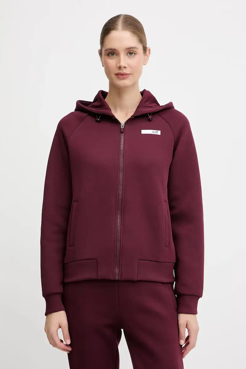 felpa donna colore granata con cappuccio AF13151.7W000675