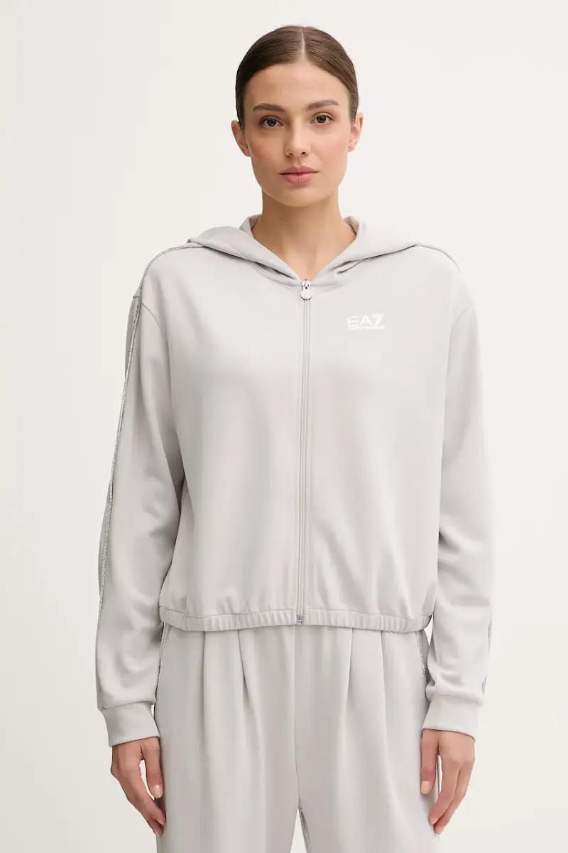 felpa donna colore grigio con cappuccio AF12643.7W000443