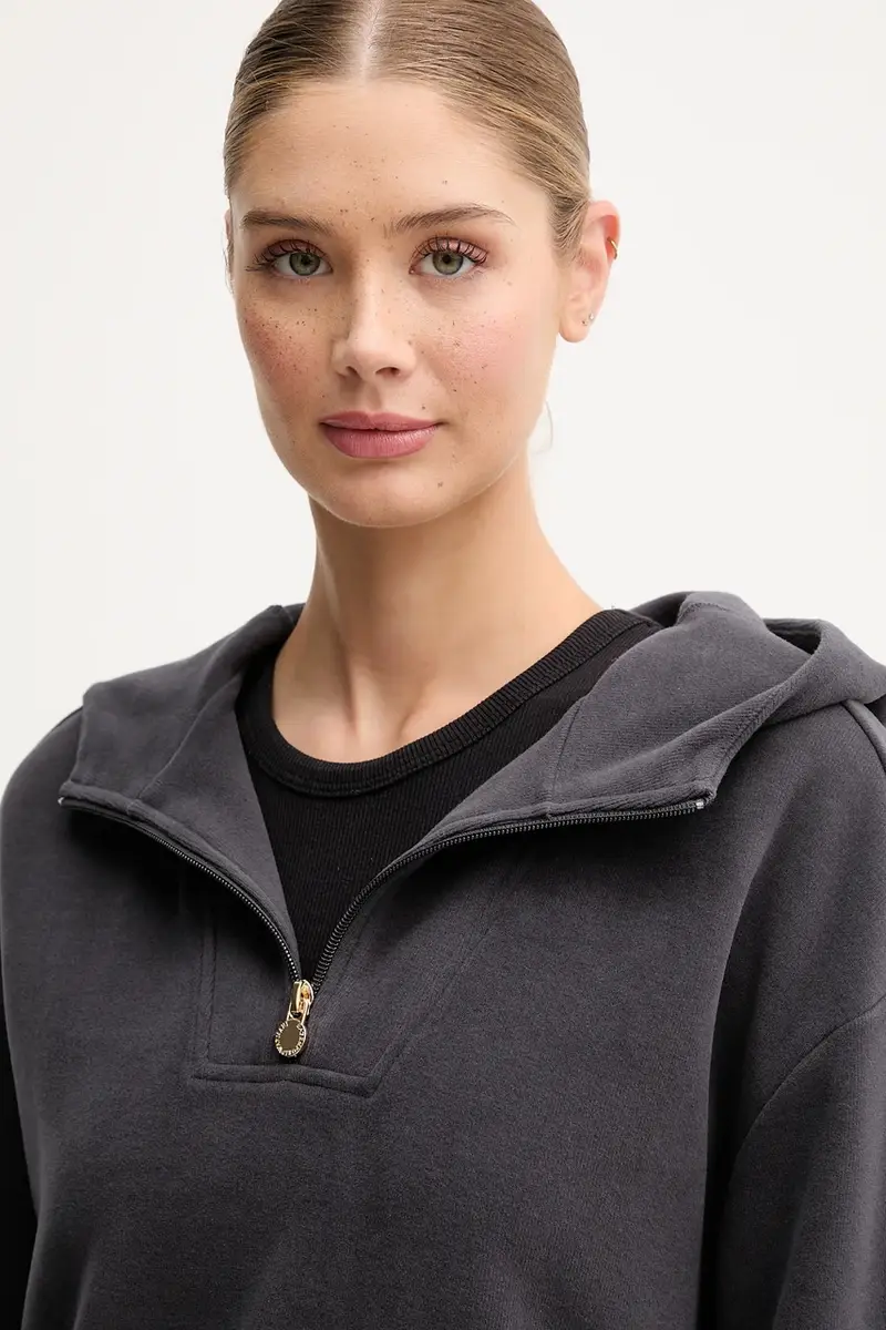 felpa donna colore grigio con cappuccio AF15528.7W000567 miniatura 4