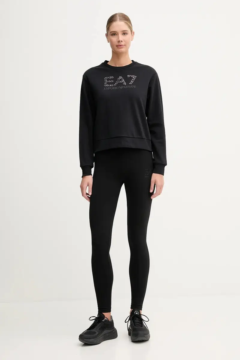 felpa donna colore nero con applicazione AF16442.7W000542 miniatura 2