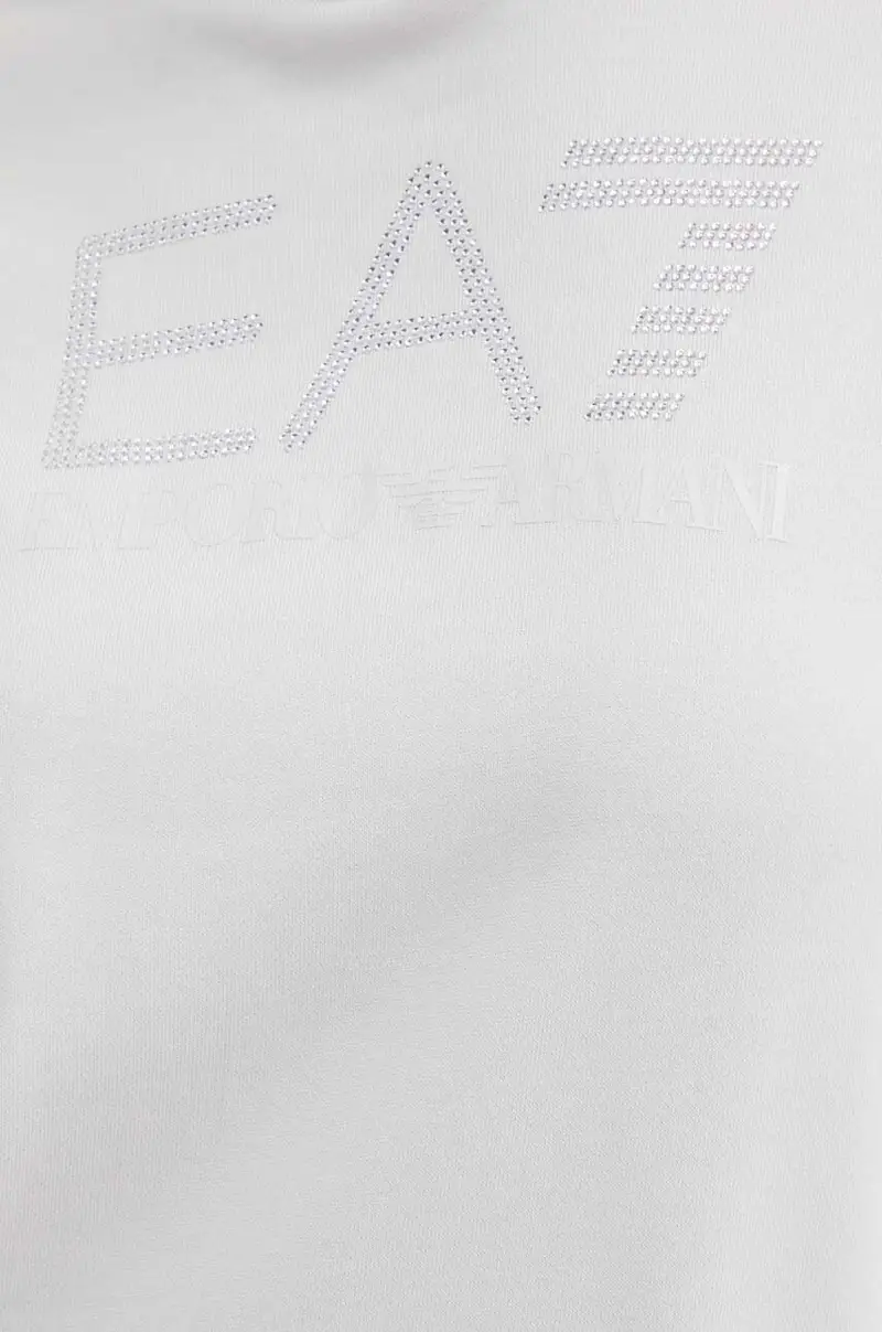 felpa in cotone donna colore grigio con cappuccio con applicazione miniatura 5