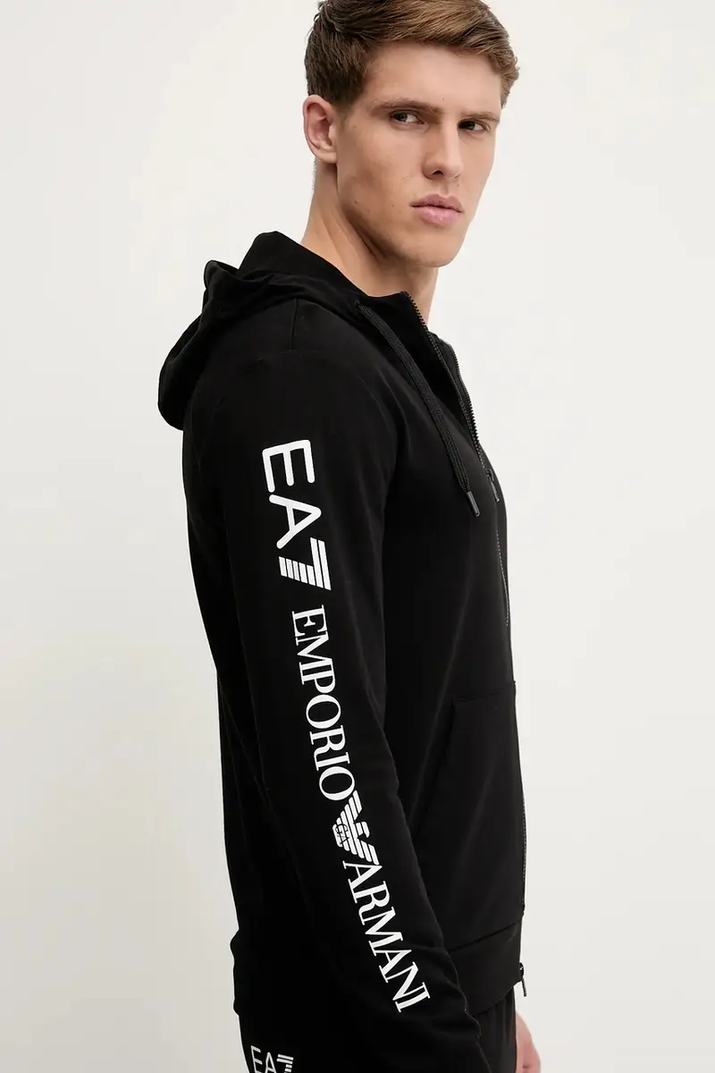 felpa in cotone uomo colore nero con cappuccio AF13512.7M000568 miniatura 5