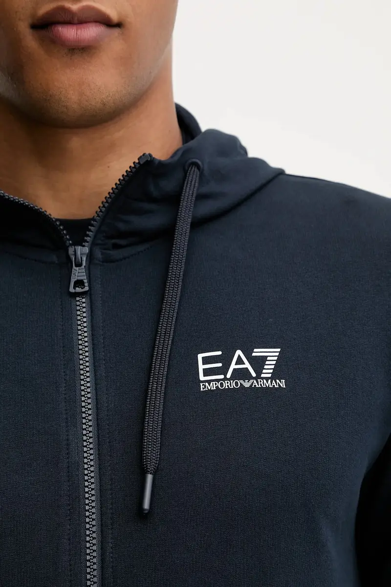 felpa in cotone uomo colore nero con cappuccio AF13512.7M000568 Blu miniatura 5