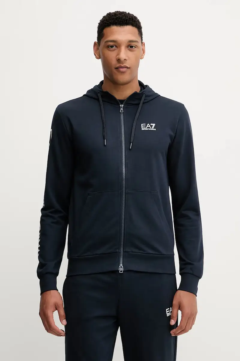 felpa in cotone uomo colore nero con cappuccio AF13512.7M000568 Blu