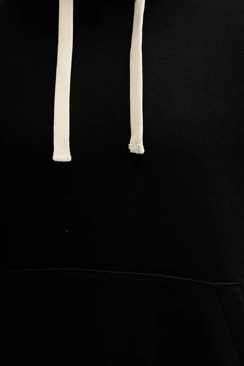 felpa in cotone uomo colore nero con cappuccio con applicazione AF13797.7X000165 miniatura 5