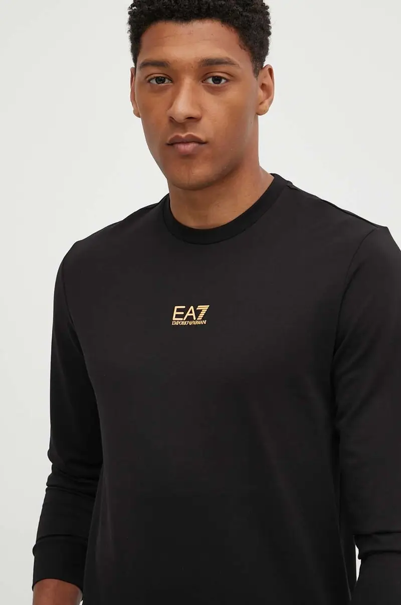 felpa in cotone uomo colore nero PJVRZ.8NPM30 miniatura 4