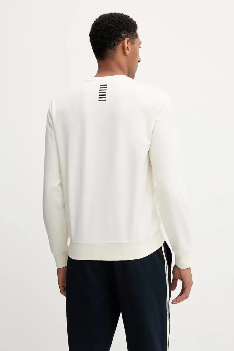 felpa in cotone uomo colore nero PJVRZ.8NPM30 Beige miniatura 3