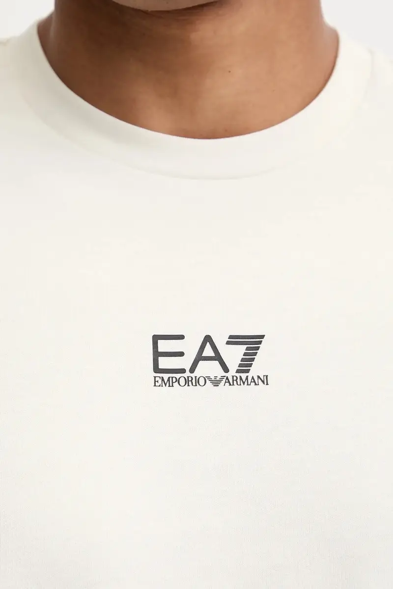 felpa in cotone uomo colore nero PJVRZ.8NPM30 Beige miniatura 5