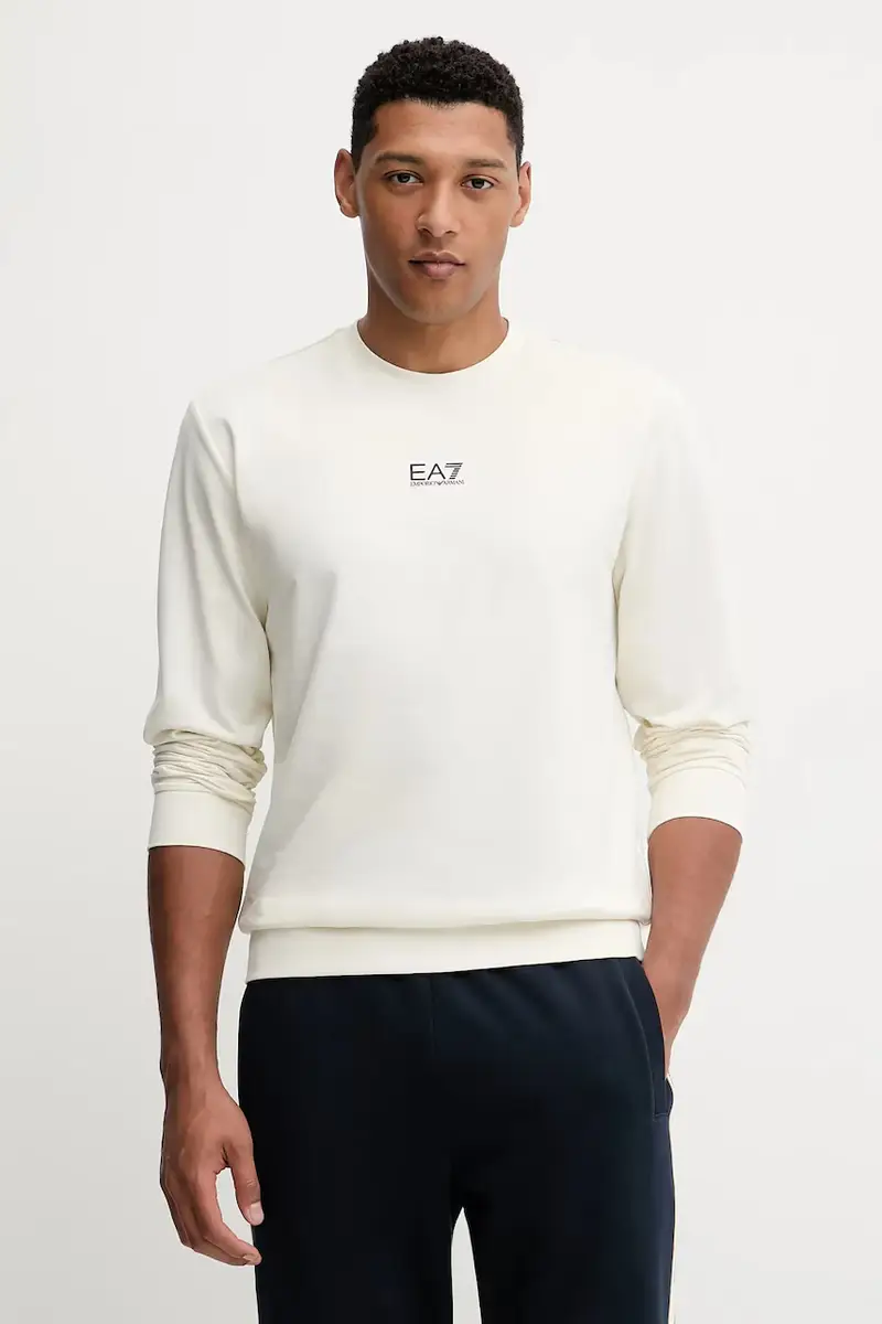 felpa in cotone uomo colore nero PJVRZ.8NPM30 Beige