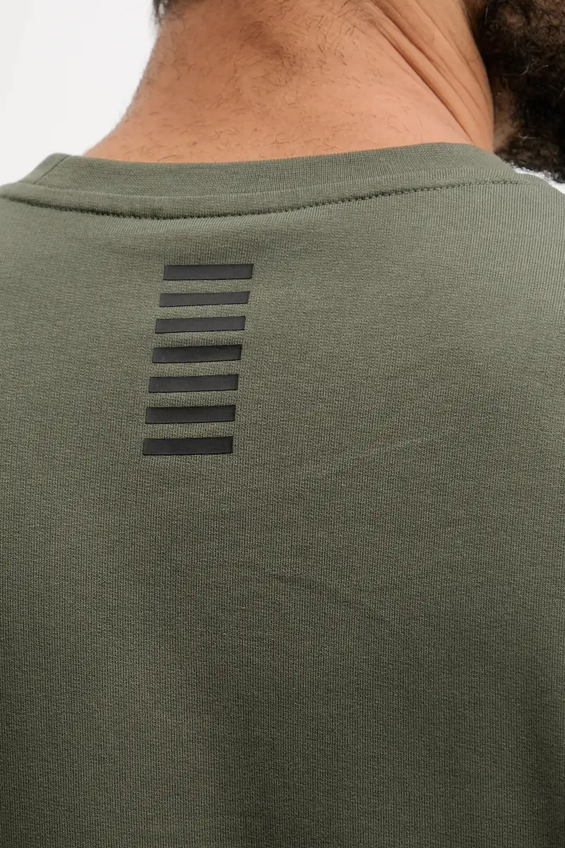 felpa in cotone uomo colore nero PJVRZ.8NPM30 Verde miniatura 5