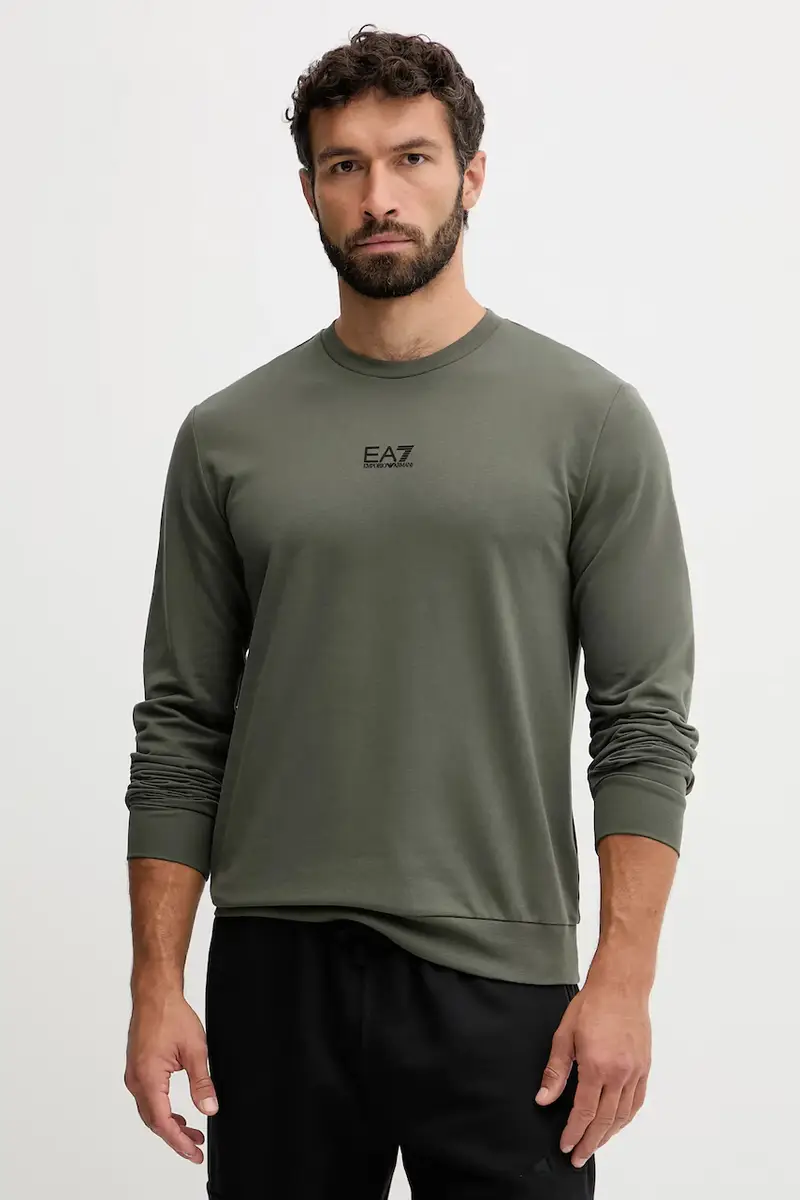 felpa in cotone uomo colore nero PJVRZ.8NPM30 Verde