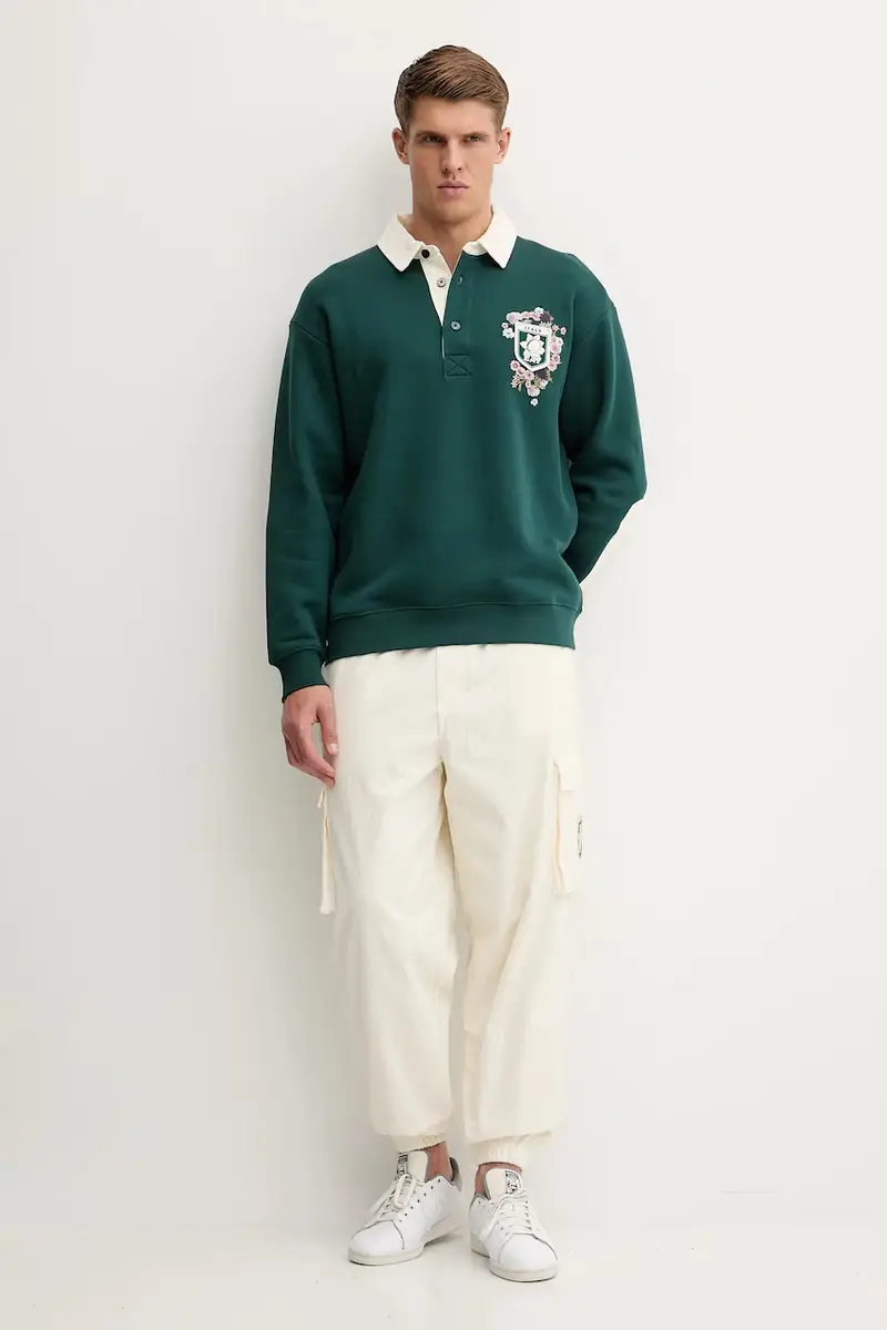 felpa in cotone uomo colore verde AF16427.7X000142 miniatura 2