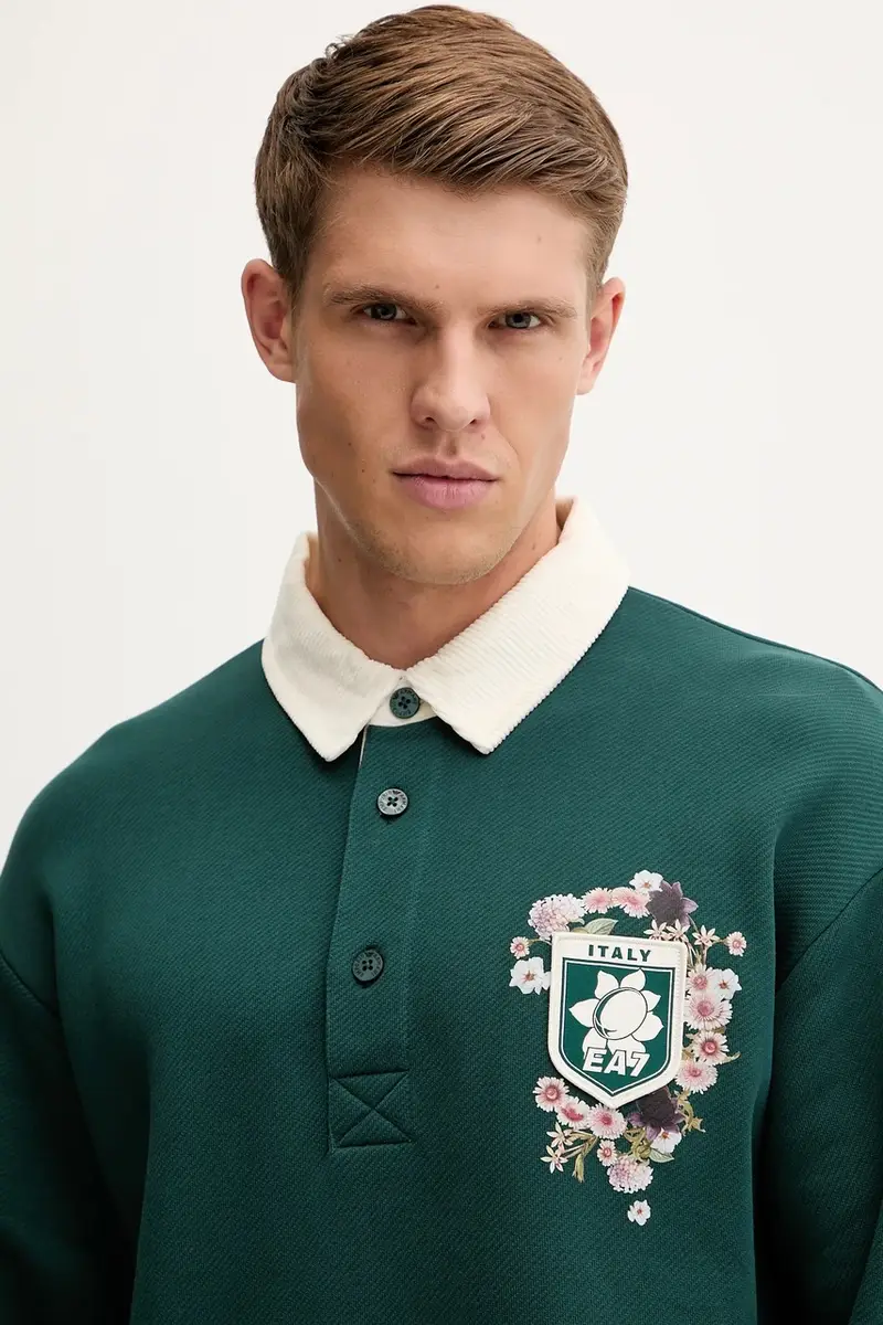 felpa in cotone uomo colore verde AF16427.7X000142 miniatura 4