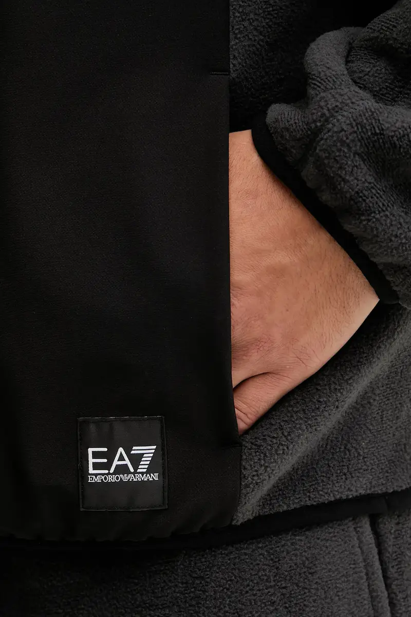 felpa in pile uomo colore nero con cappuccio AF16804.7M000982 miniatura 5