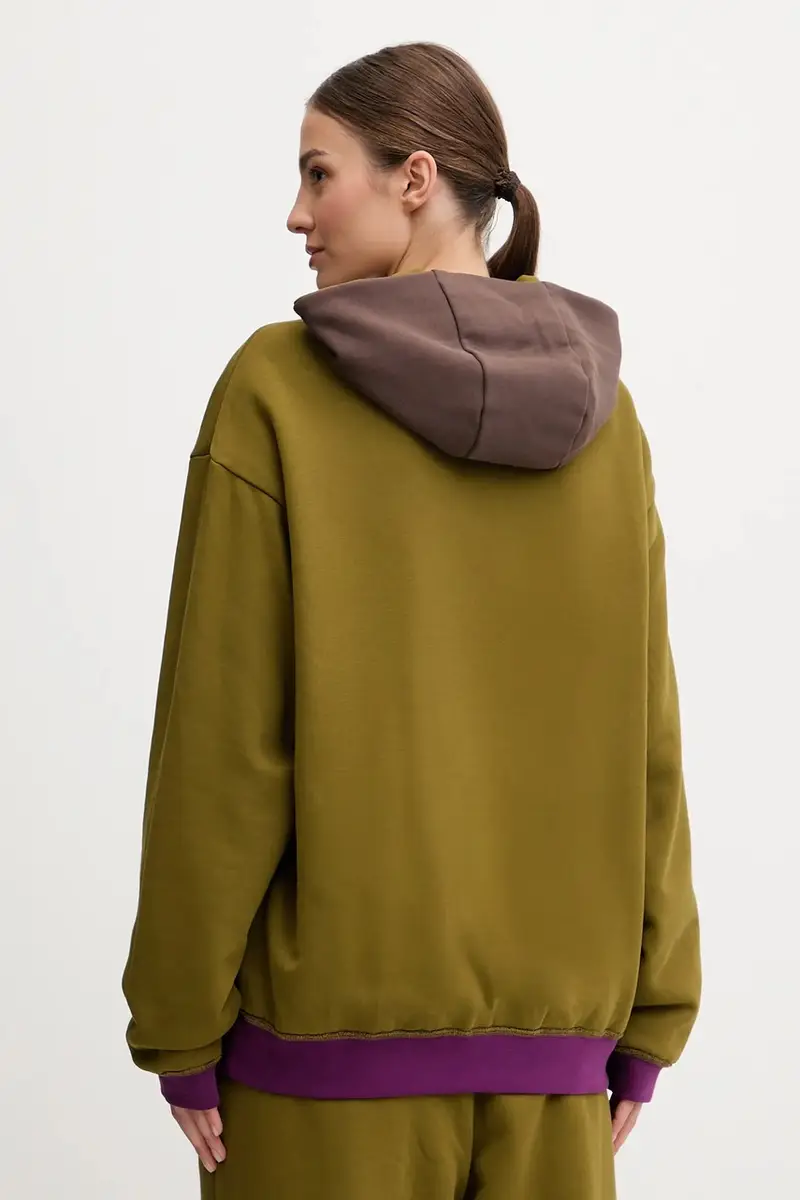 felpa reversibile donna colore marrone con cappuccio AF10377-7X000156 miniatura 5