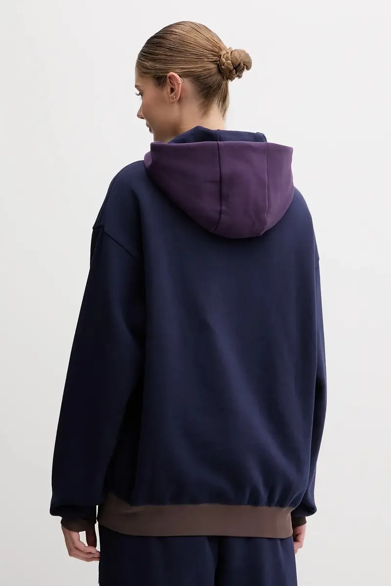 felpa reversibile donna colore violetto con cappuccio AF10377-7X000156 miniatura 5