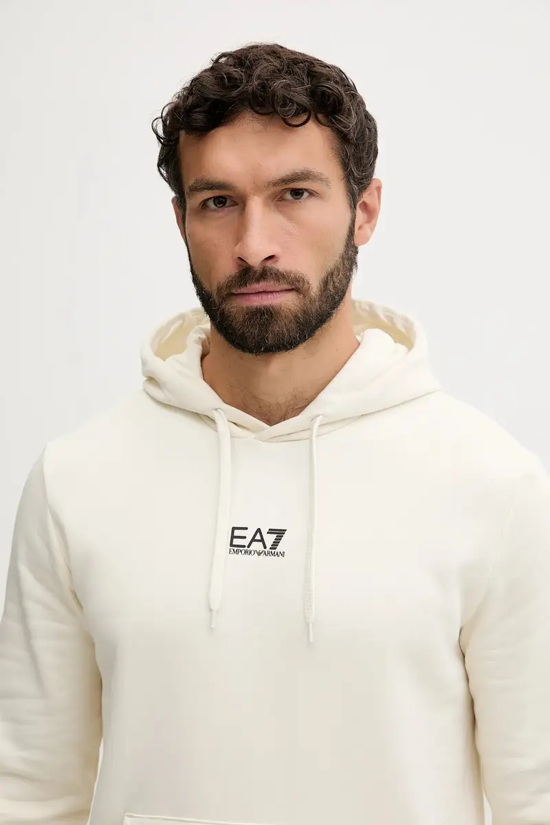 felpa uomo colore beige con cappuccio PJVTZ.8NPM37 miniatura 4