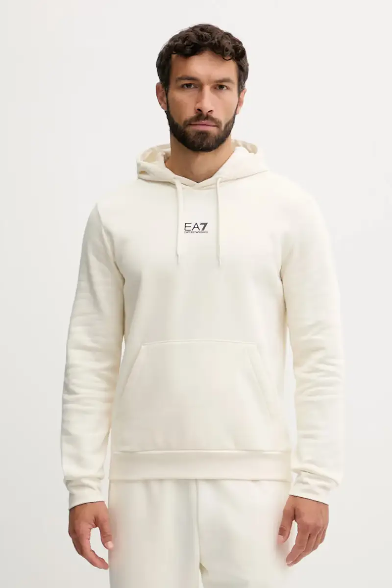 felpa uomo colore beige con cappuccio PJVTZ.8NPM37