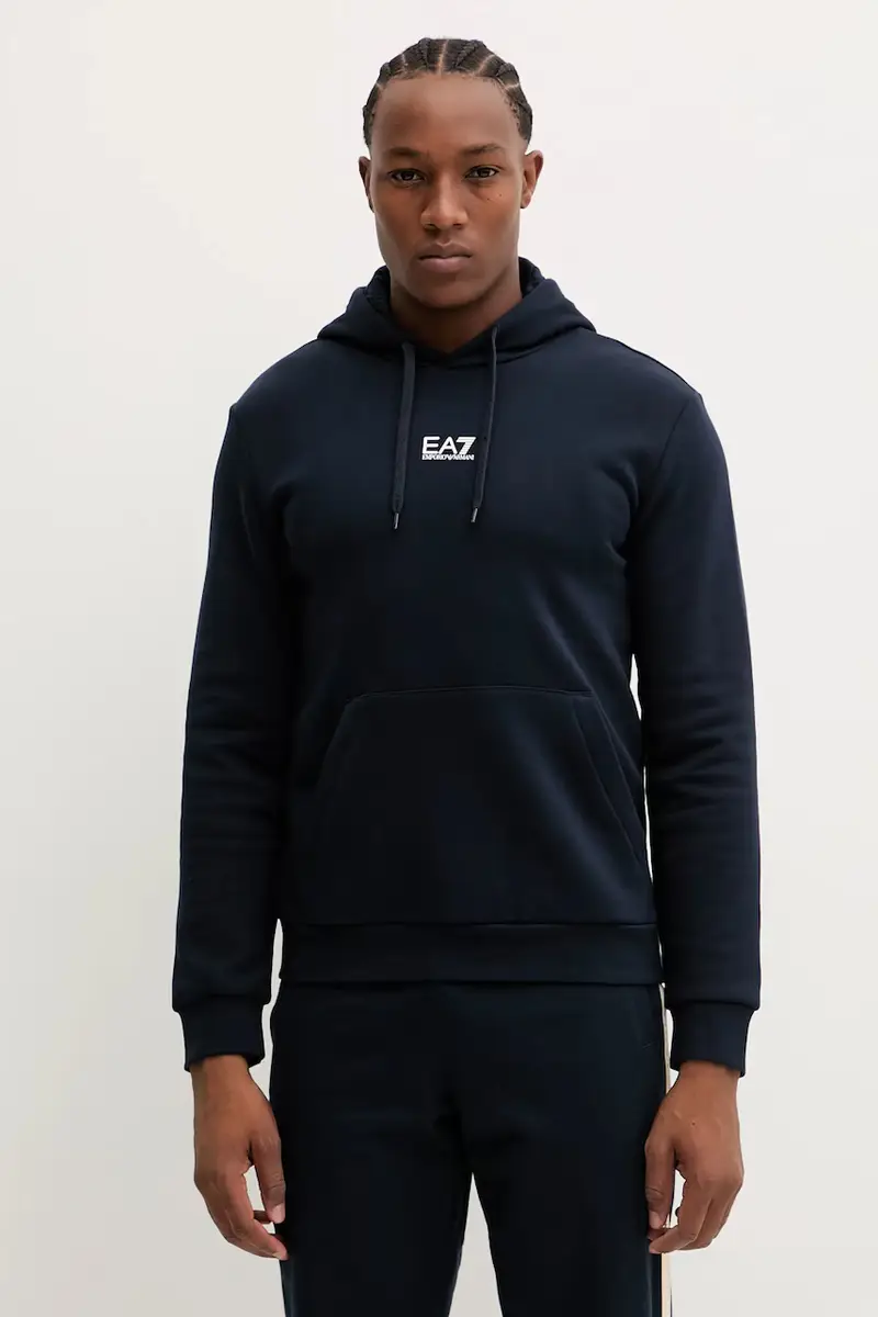 felpa uomo colore blu navy con cappuccio PJVTZ.8NPM37