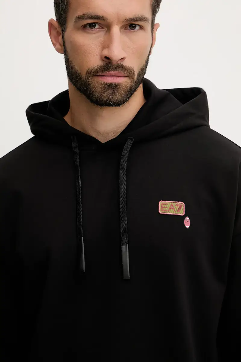 felpa uomo colore nero con cappuccio AF10443.7M000993 miniatura 4