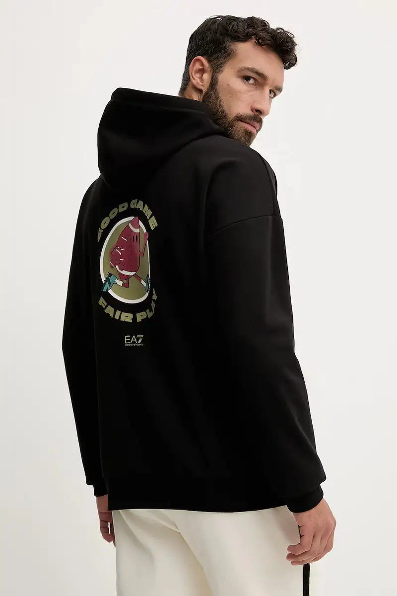 felpa uomo colore nero con cappuccio AF10443.7M000993