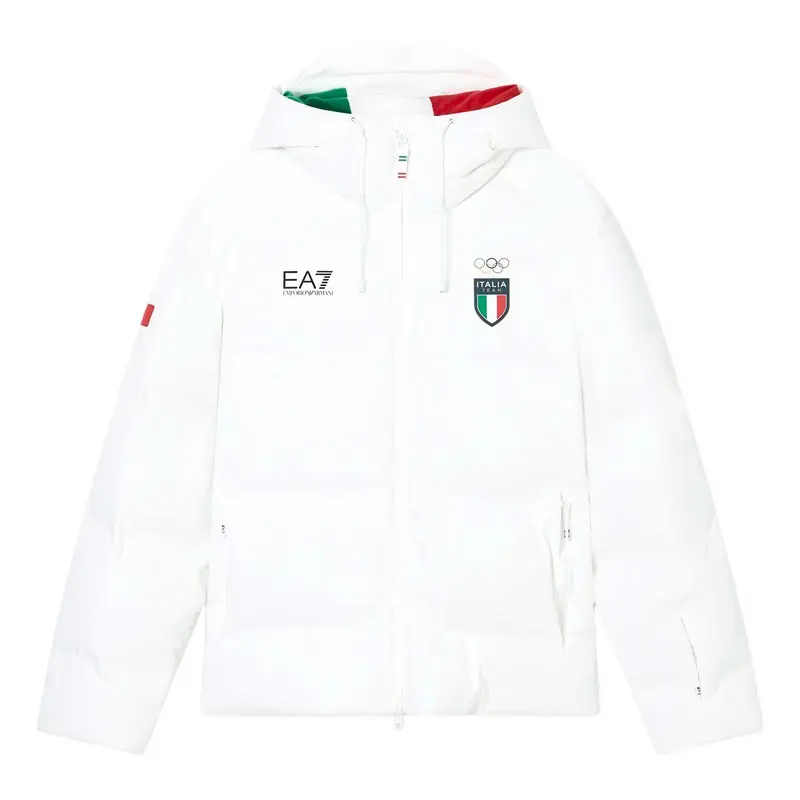 Ea7 Emporio Armani Giacca Olympic Italia Eco Down Bianco