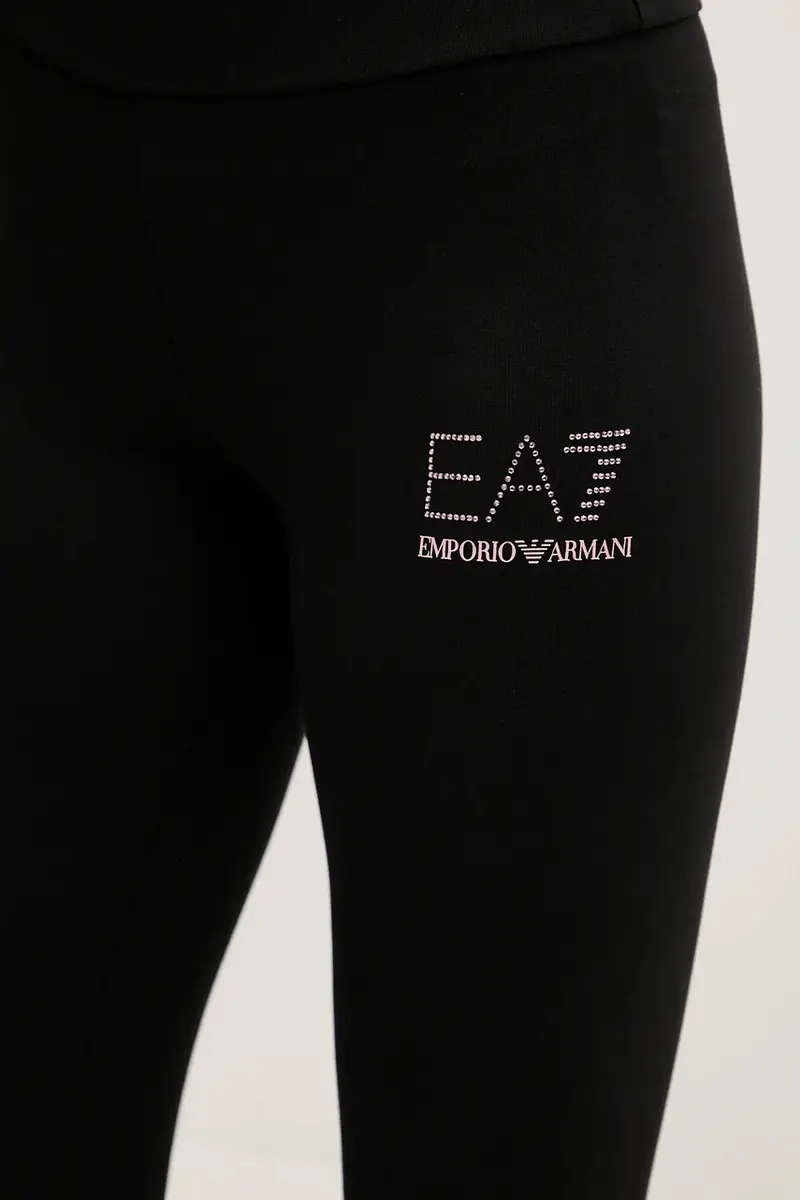 Ea7 Emporio Armani Leggings Donna Nero 3638383 miniatura 4