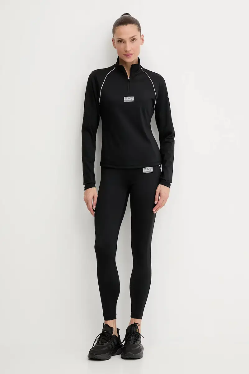 longsleeve trekking Nero miniatura 2