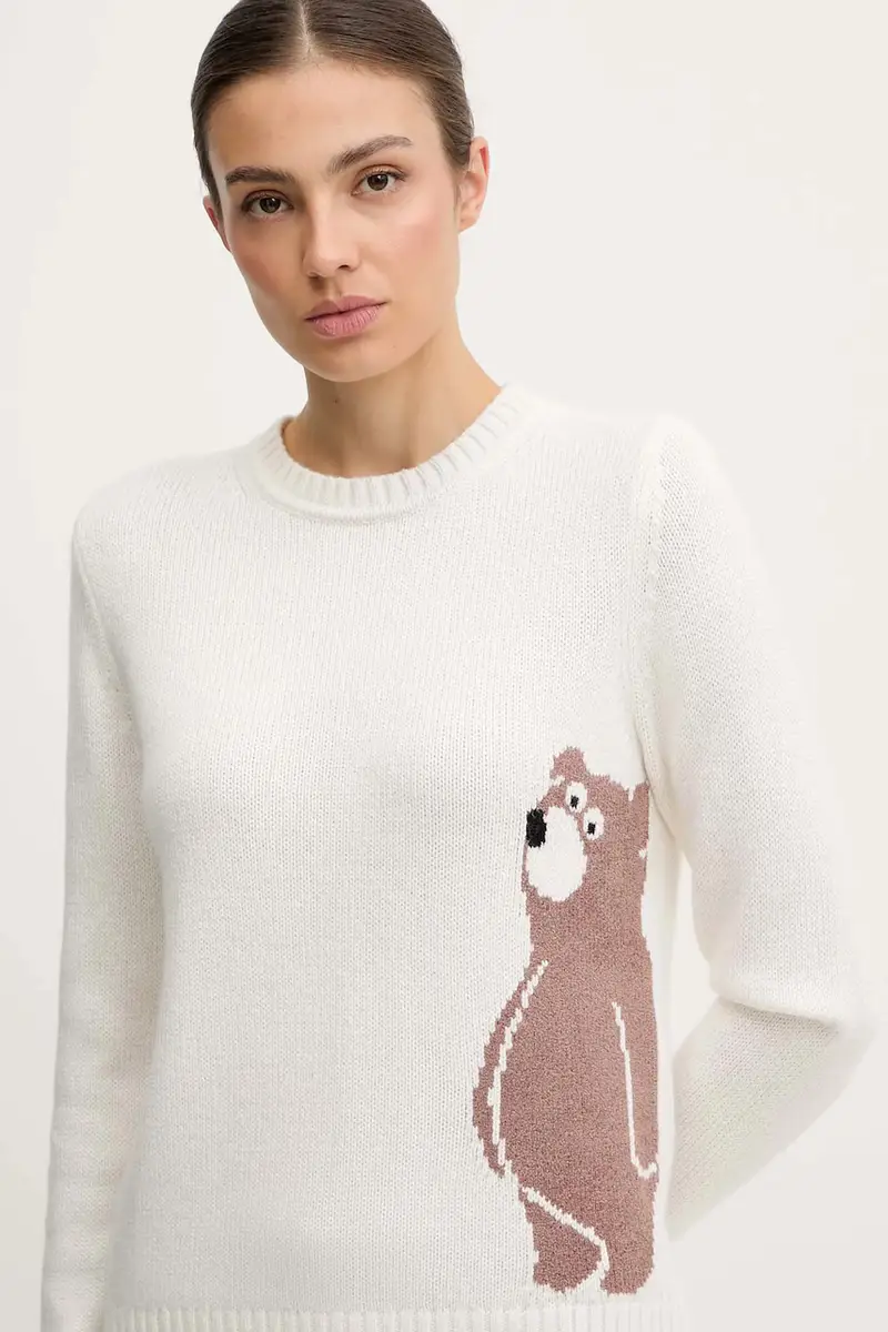 maglione con lana colore beige AF17652.7W000699 miniatura 4