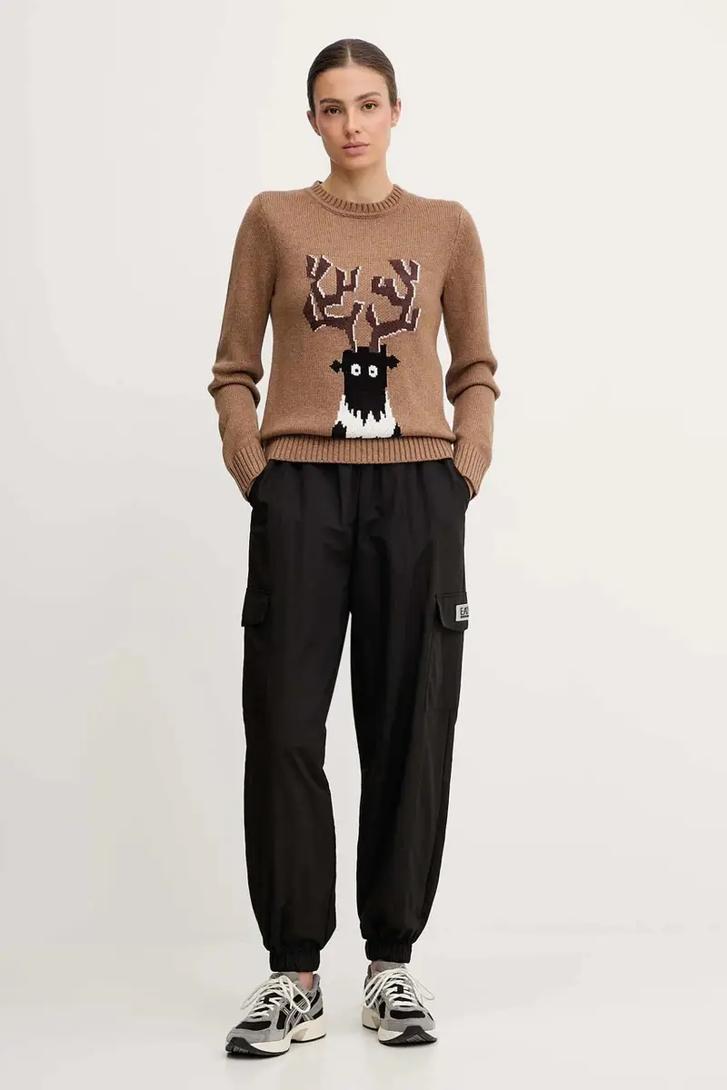 maglione con lana colore marrone AF17652.7W000699 miniatura 2