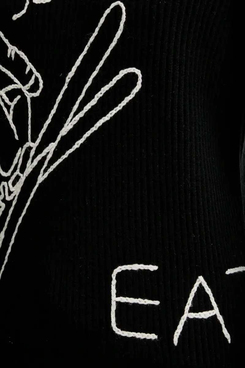 maglione con lana Nero miniatura 5