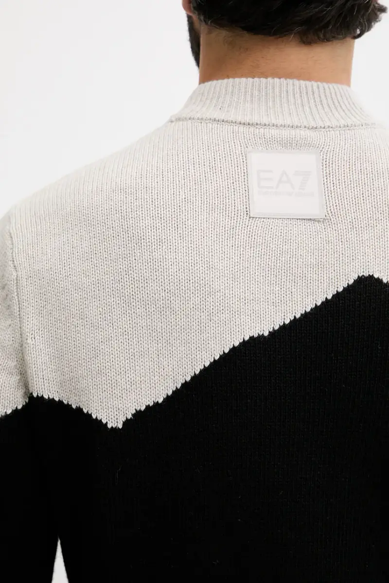 maglione con lana Nero miniatura 4