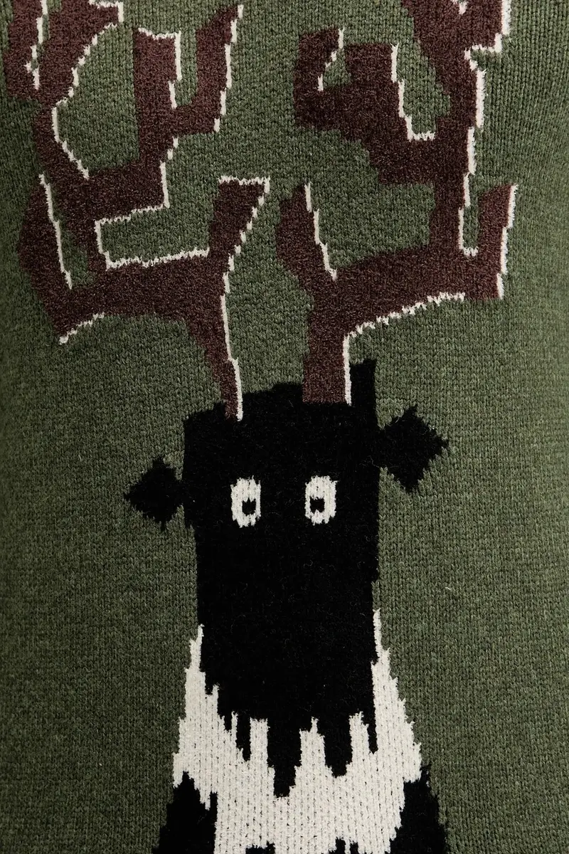 maglione in misto lana Verde miniatura 5