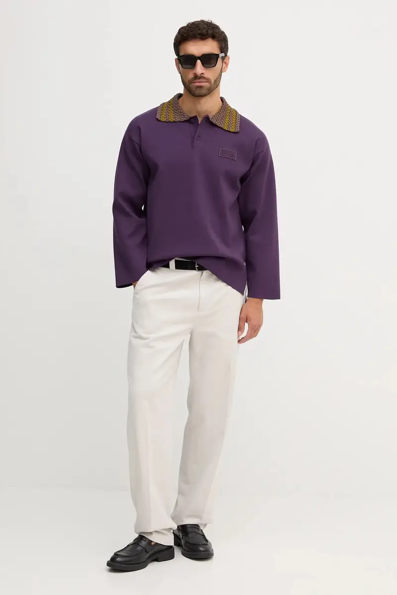 maglione uomo colore violetto AF18425.7X000387 miniatura 2