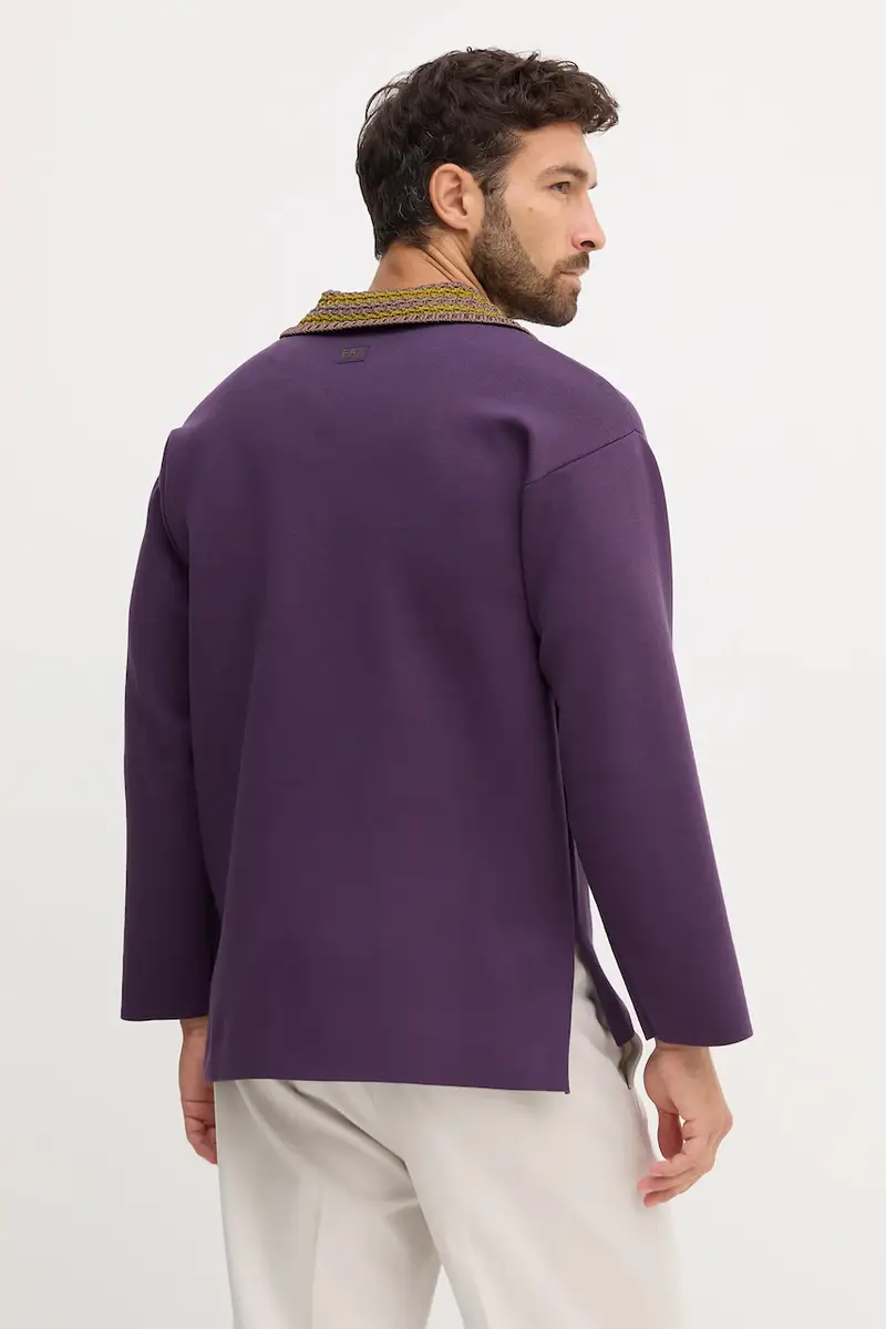 maglione uomo colore violetto AF18425.7X000387 miniatura 3