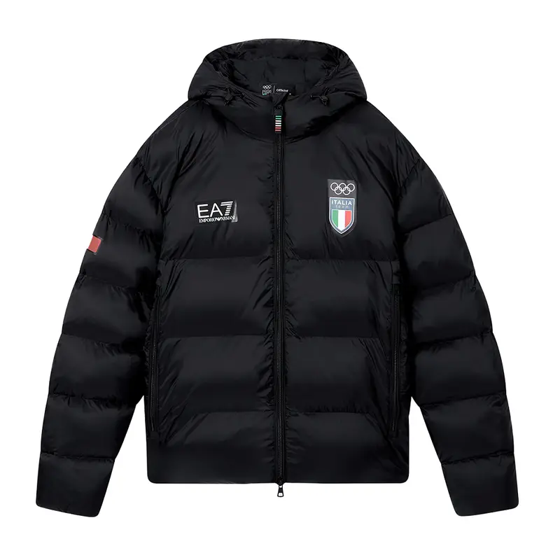 Emporio Armani Olympic Italia Team Nero - Piumino Uomo L