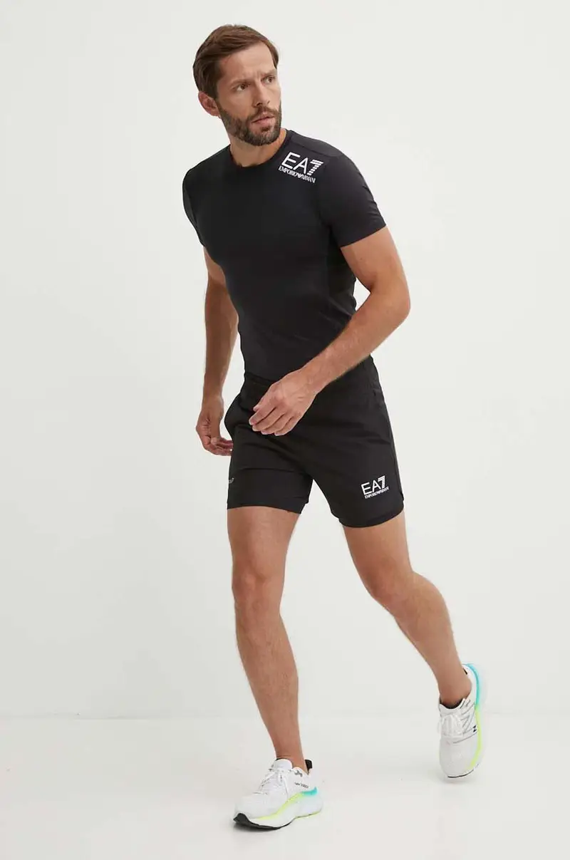 pantaloncini da allenamento colore nero PNBXZ.8NPS09 miniatura 2