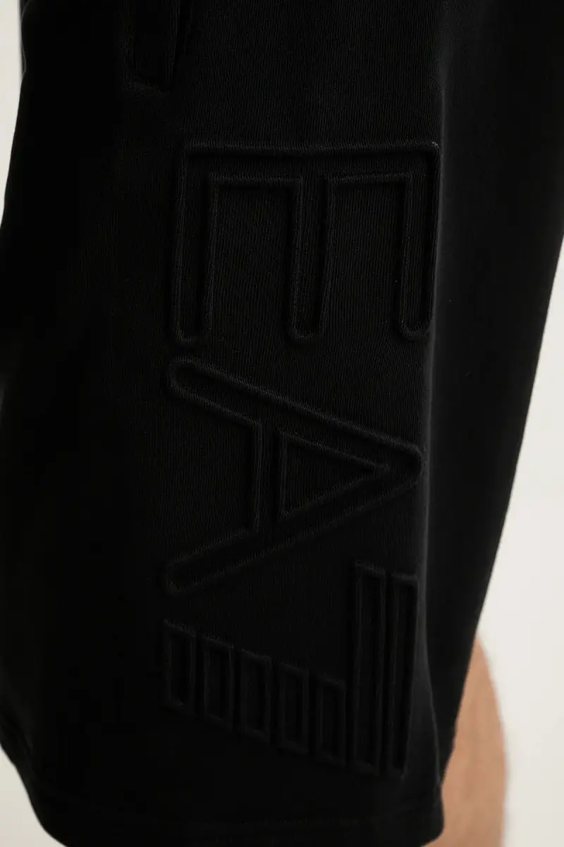 pantaloncini in cotone uomo colore nero AF10432.7M000153 miniatura 4