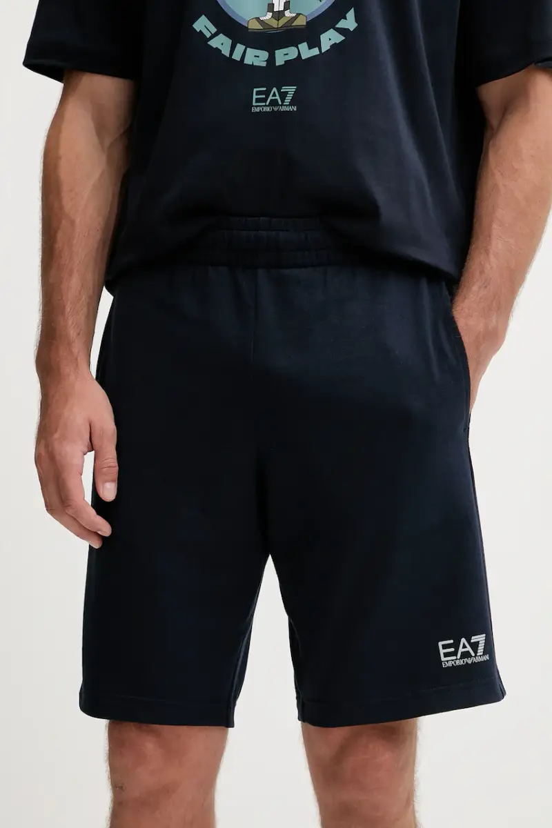 pantaloncini in cotone uomo colore nero PJVRZ.8NPS65 Blu navy