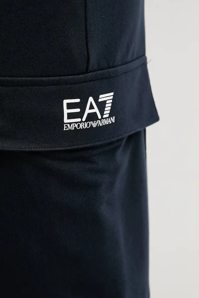 pantaloni tuta di cotone uomo colore beige PJVRZ.8NPP67 Blu navy miniatura 4