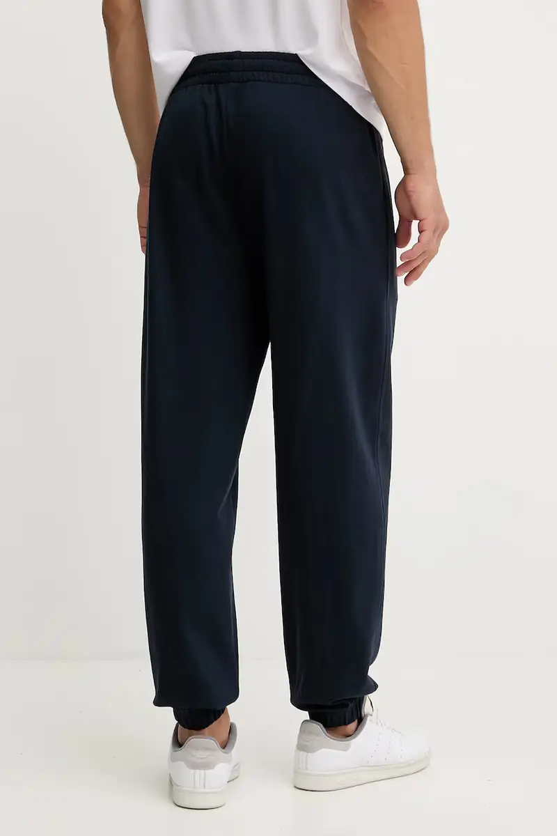 pantaloni tuta di cotone uomo colore blu navy con applicazione AF13512.7M000906 miniatura 3