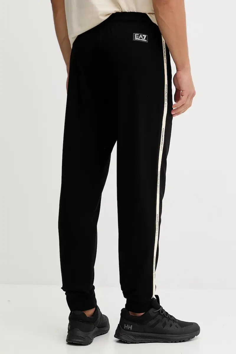 pantaloni tuta di cotone uomo colore nero con applicazione AF13512.7M001756 miniatura 3