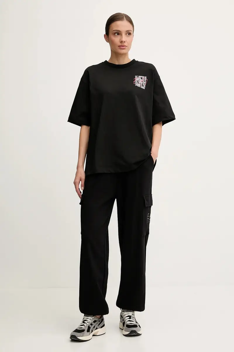 pantaloni tuta donna colore nero AF12473.7W000419 miniatura 2