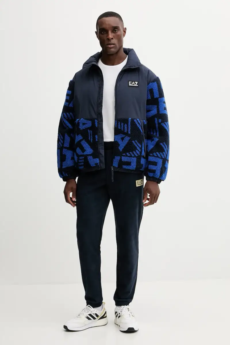 pantaloni tuta uomo colore blu navy AF16718.7M000676 miniatura 2