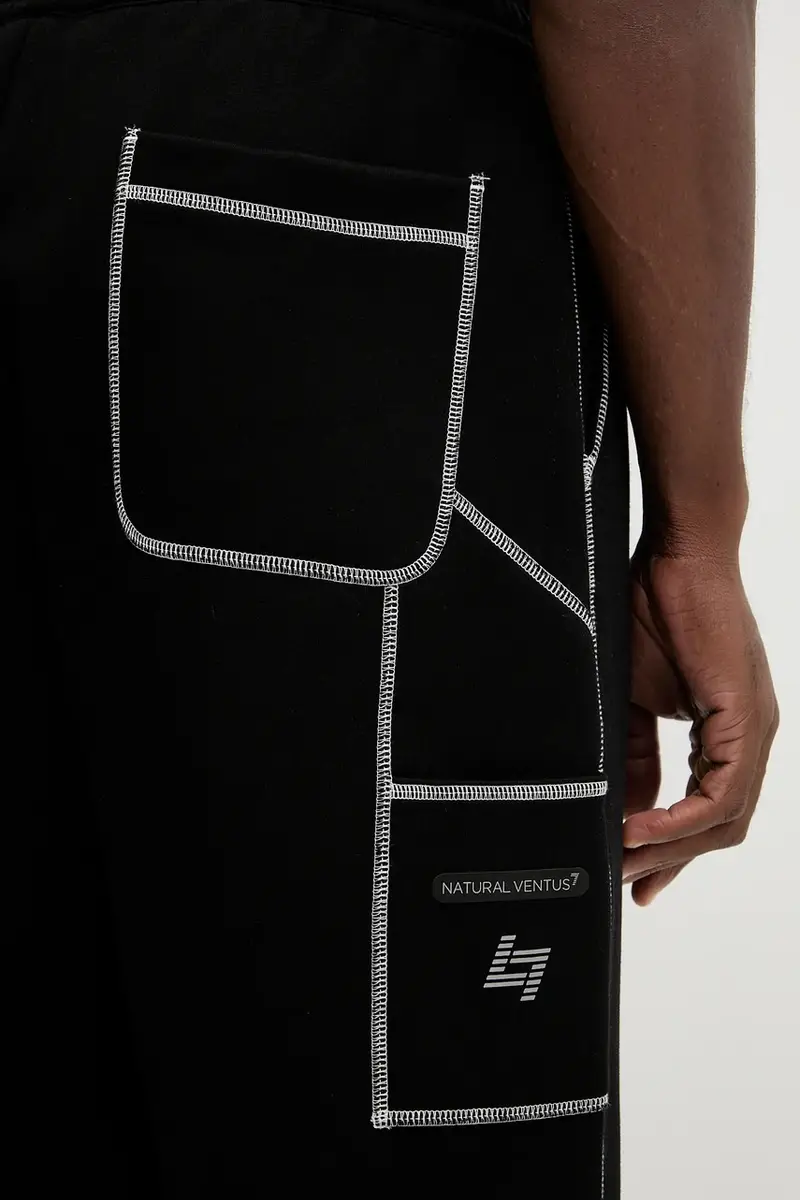 pantaloni tuta uomo colore nero con applicazione AF13538.7M000663 miniatura 4