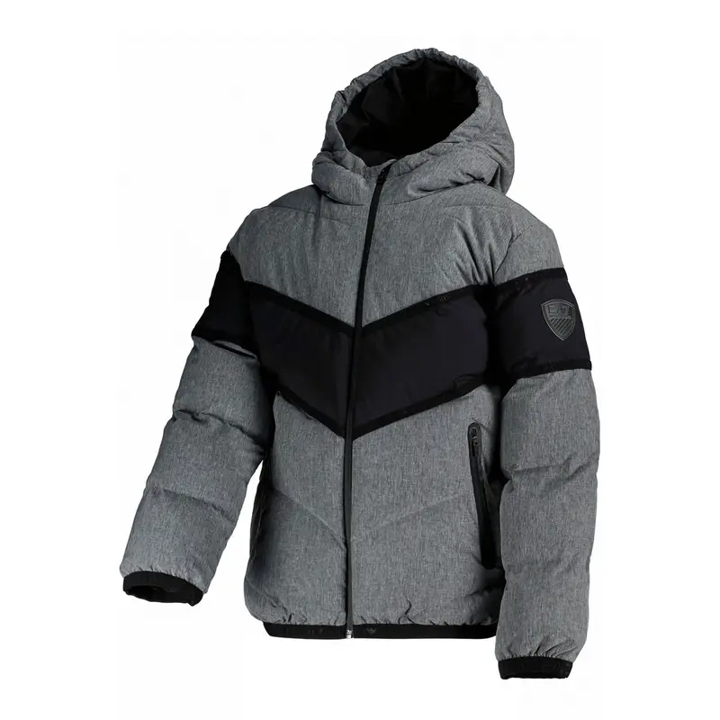 PIUMINO CON CAPPUCCIO BICOLOR V BAMBINO Grigio