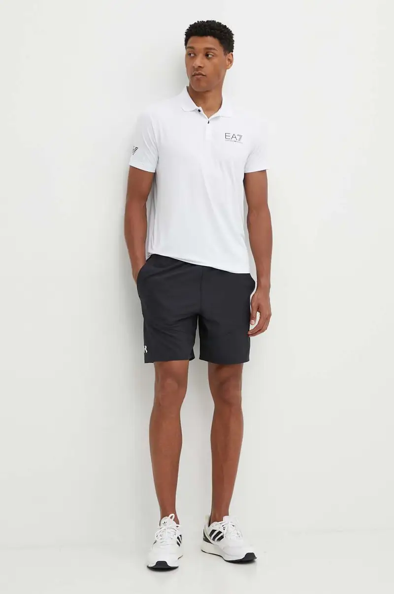 polo da trekking colore bianco PJEMZ.8NPF23 miniatura 2