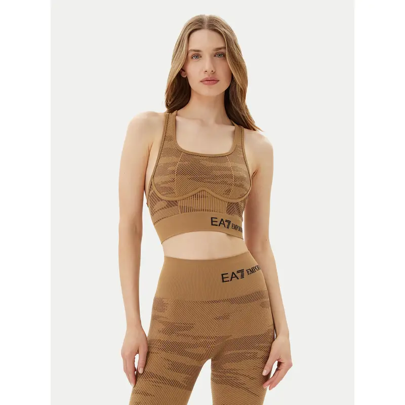 Reggiseno sportivo 7W000517 AF13714 U6054 Marrone