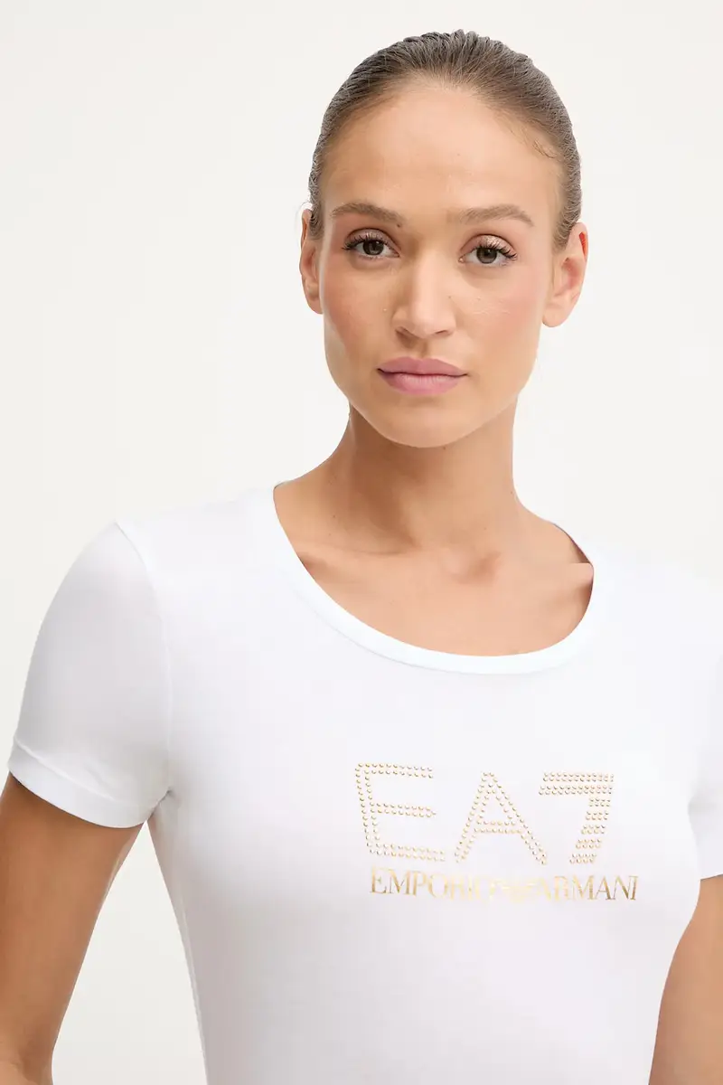 Ea7 Emporio Armani T-shirt Donna Bianco 3423562 miniatura 4