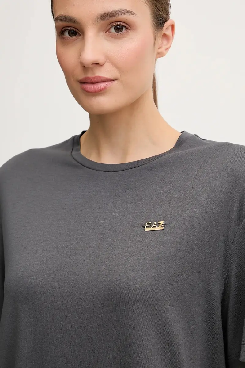 Ea7 Emporio Armani T-shirt Donna Grigio 3610174 miniatura 4